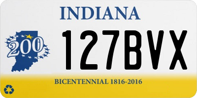 IN license plate 127BVX