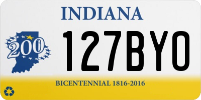 IN license plate 127BYO