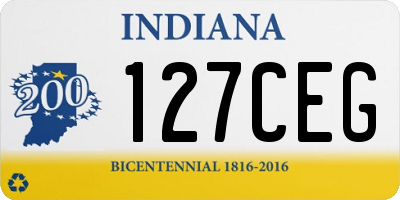 IN license plate 127CEG