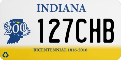 IN license plate 127CHB