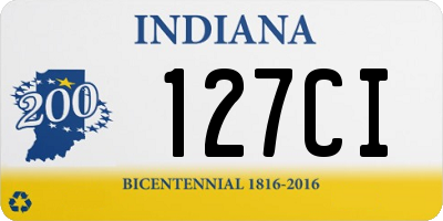 IN license plate 127CI