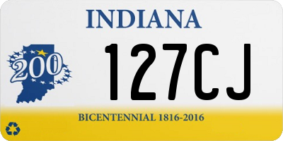 IN license plate 127CJ