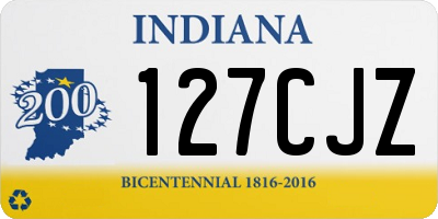 IN license plate 127CJZ