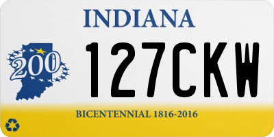 IN license plate 127CKW