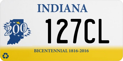 IN license plate 127CL