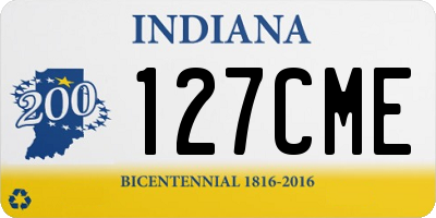 IN license plate 127CME