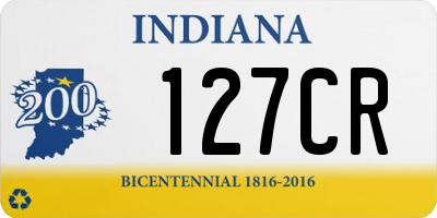 IN license plate 127CR