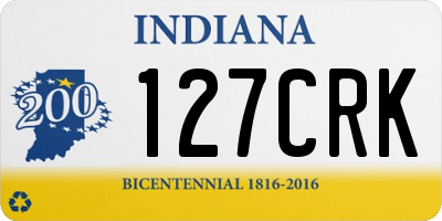 IN license plate 127CRK