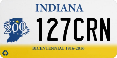 IN license plate 127CRN