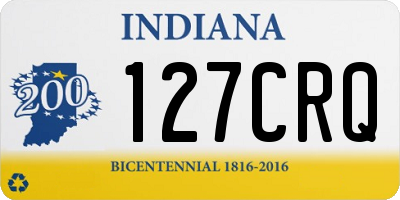 IN license plate 127CRQ