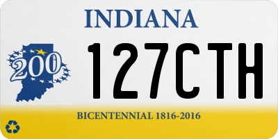 IN license plate 127CTH