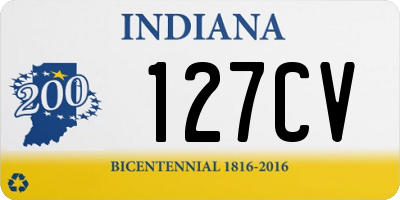 IN license plate 127CV