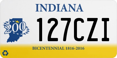 IN license plate 127CZI