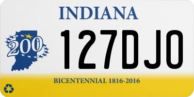IN license plate 127DJO