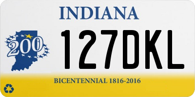 IN license plate 127DKL
