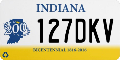 IN license plate 127DKV