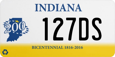 IN license plate 127DS