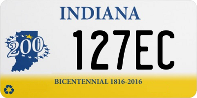 IN license plate 127EC