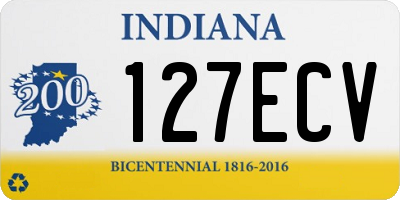 IN license plate 127ECV