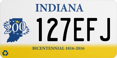 IN license plate 127EFJ