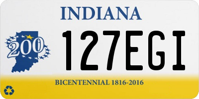 IN license plate 127EGI