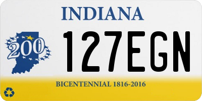 IN license plate 127EGN
