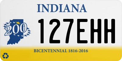 IN license plate 127EHH