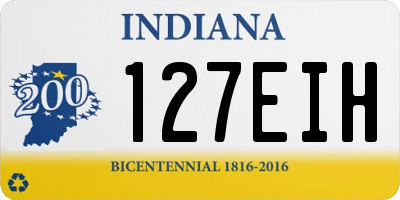 IN license plate 127EIH