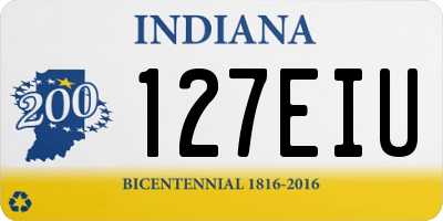 IN license plate 127EIU