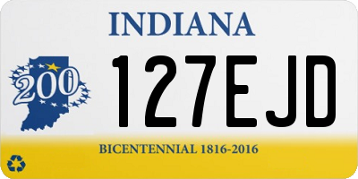 IN license plate 127EJD