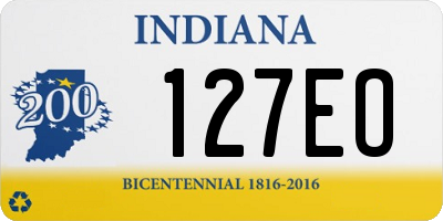 IN license plate 127EO