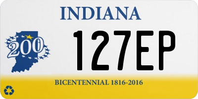 IN license plate 127EP