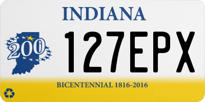IN license plate 127EPX