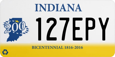 IN license plate 127EPY