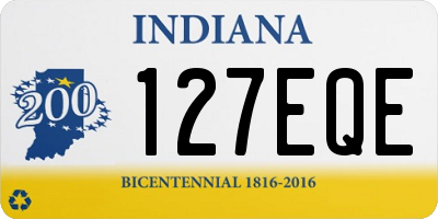 IN license plate 127EQE