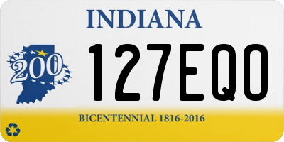 IN license plate 127EQO