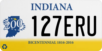 IN license plate 127ERU