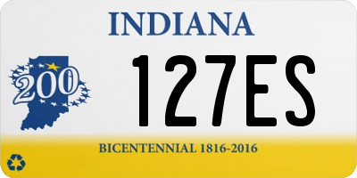 IN license plate 127ES