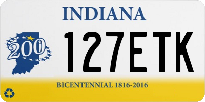 IN license plate 127ETK