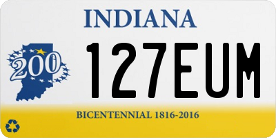 IN license plate 127EUM