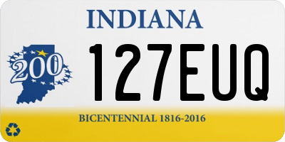 IN license plate 127EUQ