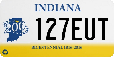 IN license plate 127EUT
