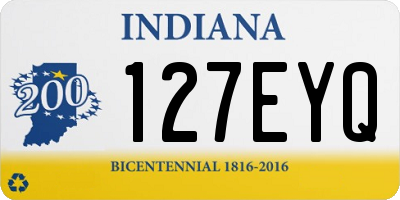IN license plate 127EYQ