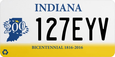 IN license plate 127EYV