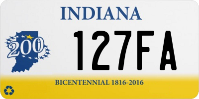 IN license plate 127FA