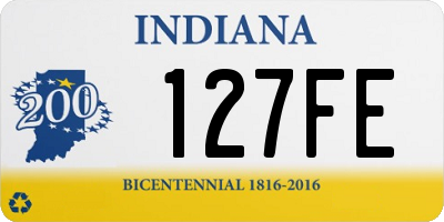 IN license plate 127FE