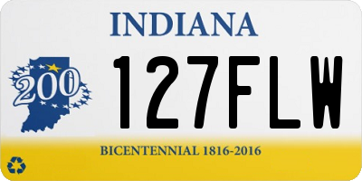 IN license plate 127FLW
