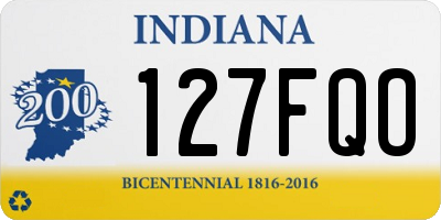 IN license plate 127FQO