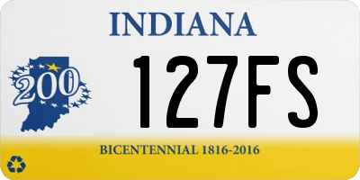 IN license plate 127FS