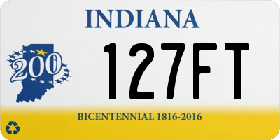 IN license plate 127FT